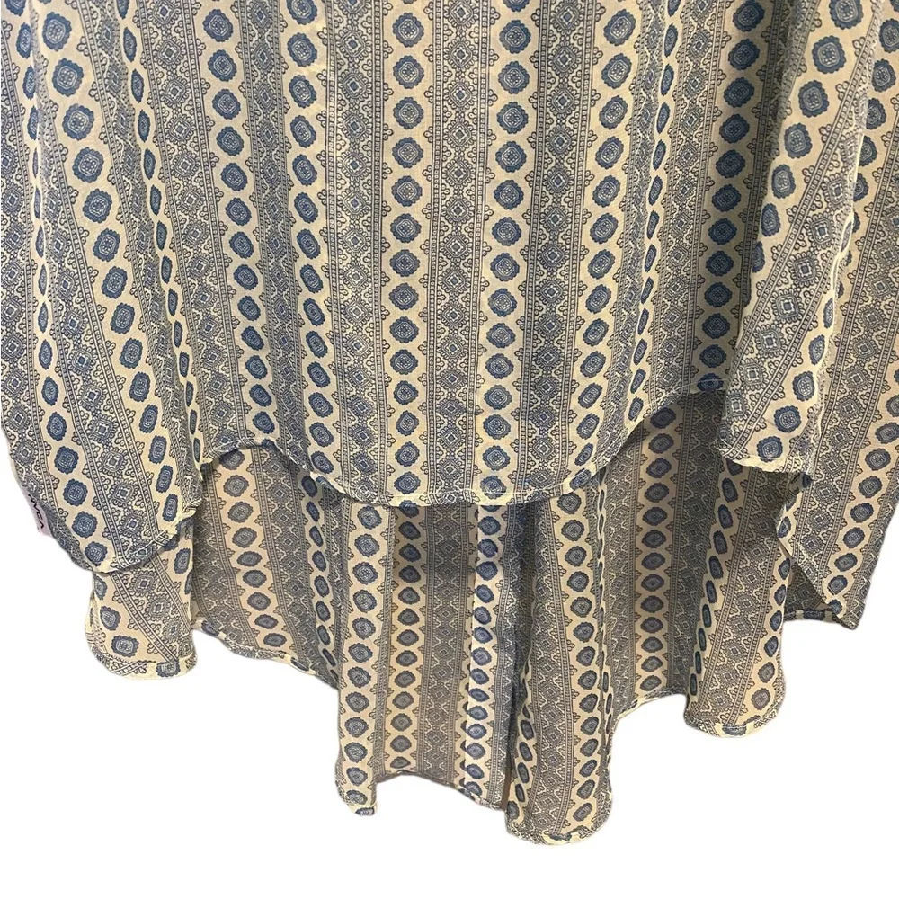 RVCA Sheer Long Sleeveless Button Down Top Or Cover Up Over Swimsuit/ Leggings - Picture 7 of 14